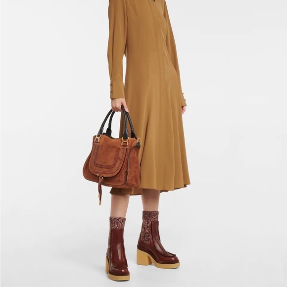 GAP LEATHER knit trim Chelsea Platform boots - Picture 9 of 12